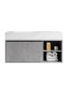 35.4" Wall-Mounted Single Bathroom Vanity with Engineered Marble Top