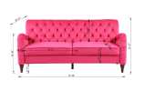 rose red Chesterfield;3 seater ,modern sofa