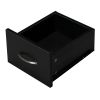 Double Edged Manicure Nail Table with Drawer Black