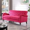 rose red Chesterfield;3 seater ,modern sofa