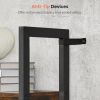 Industrial Brown Bookcase with 14 Storage Shelves