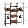 Triple Wide 5 Tier Bookshelf,Tall Bookcase with 14 Open Display Shelves