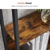 Industrial Brown Bookcase with 14 Storage Shelves