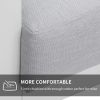 White Aluminum Comfortable Triple 3 Seater Sofa Lounge Couch Furniture For Lounge