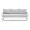 White Aluminum Comfortable Triple 3 Seater Sofa Lounge Couch Furniture For Lounge