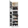 Jewelry Armoire with Full Length Mirror 360° and Large Capacity Jewelry Organizer Armoire; Lockable Mirror with Jewelry Storage; Multi Storage Shelves