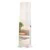 Jewelry Armoire with Full Length Mirror 360° and Large Capacity Jewelry Organizer Armoire; Lockable Mirror with Jewelry Storage; Multi Storage Shelves