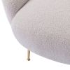 Orisfur. Modern Comfy Leisure Accent Chair, Teddy Short Plush Particle Velvet Armchair with Ottoman for Living Room