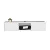 Adel Floating TV Stand, Sleek Wall-Mounted Console with 2-Doors, White