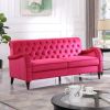 rose red Chesterfield;3 seater ,modern sofa