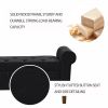 62" Bedroom Tufted Button Storage Bench, Linen Upholstered Ottoman, Window Bench, Rolled Arm Design for Bedroom, Living Room, Foyer (Beige)