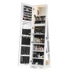 Jewelry Armoire with Full Length Mirror 360° and Large Capacity Jewelry Organizer Armoire; Lockable Mirror with Jewelry Storage; Multi Storage Shelves