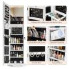 Jewelry Armoire with Full Length Mirror 360° and Large Capacity Jewelry Organizer Armoire; Lockable Mirror with Jewelry Storage; Multi Storage Shelves