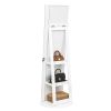 Jewelry Armoire with Full Length Mirror 360° and Large Capacity Jewelry Organizer Armoire; Lockable Mirror with Jewelry Storage; Multi Storage Shelves