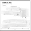 Luxury Modern Style Living Room Upholstery Curved Sofa with Chaise 2-Piece Set, Left Hand Facing Sectional, Boucle Couch, White