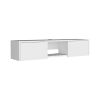 Adel Floating TV Stand, Sleek Wall-Mounted Console with 2-Doors, White