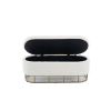 Oval Storage Bench for Living Room Bedroom End of Bed,Sherpa Fabric Plush Upholstered Storage Ottoman Entryway Bench With Metal Legs,Cream