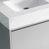 35.4" Wall-Mounted Single Bathroom Vanity with Engineered Marble Top