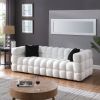 84.3 length ,35.83" deepth ,human body structure for USA people, marshmallow sofa,boucle sofa ,White color,3 seater