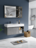 35.4" Wall-Mounted Single Bathroom Vanity with Engineered Marble Top