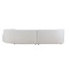 Luxury Modern Style Living Room Upholstery Curved Sofa with Chaise 2-Piece Set, Left Hand Facing Sectional, Boucle Couch, White