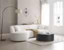 Luxury Modern Style Living Room Upholstery Curved Sofa with Chaise 2-Piece Set, Left Hand Facing Sectional, Boucle Couch, White