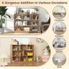 3-Tier Open Bookcase 8-Cube Floor Standing Storage Shelves Display Cabinet