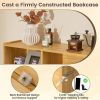 3-Tier Open Bookcase 8-Cube Floor Standing Storage Shelves Display Cabinet