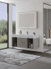 39.4'' Wall Mounted Single Bathroom Vanity with Faux Marble Vanity Top