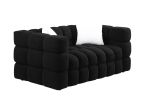 62.2length ,35.83" deepth ,human body structure for USA people, marshmallow sofa,boucle sofa ,White color,3 seater